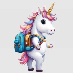 Unicorn with Backpack